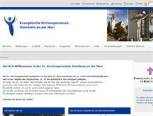 Tablet Screenshot of evangelische-kirche-steinheim.de